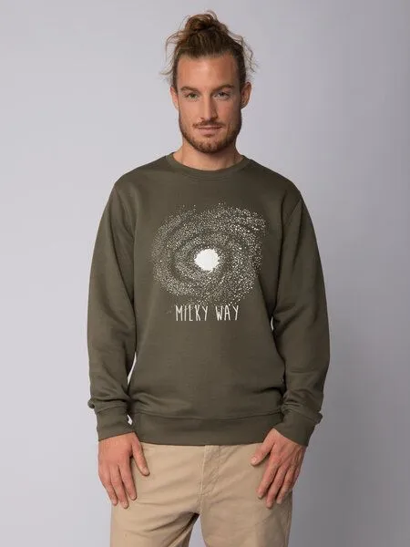watapparel watapparel Sweatshirt Unisex Milky way, Khaki, – Produktbild 2 von 4