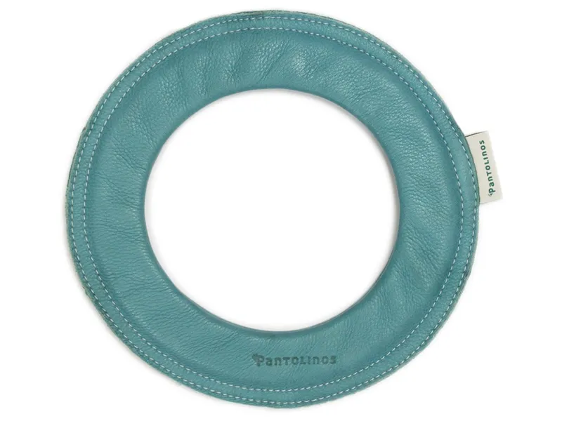 Pantolinos Pantolinos Frisbee Wurfring "Loop" aus pflanzlich gegerbtem Leder (22cm Durchmesser), Blau, grau, – Produktbild 1 von 1