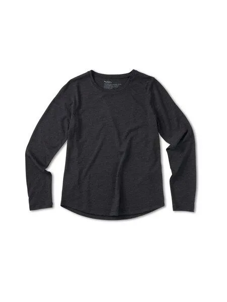 PINQPONQ pinqponq Longsleeve Merino Women 'INSPIRE", Grau (dark grey melange), – Produktbild 1 von 2
