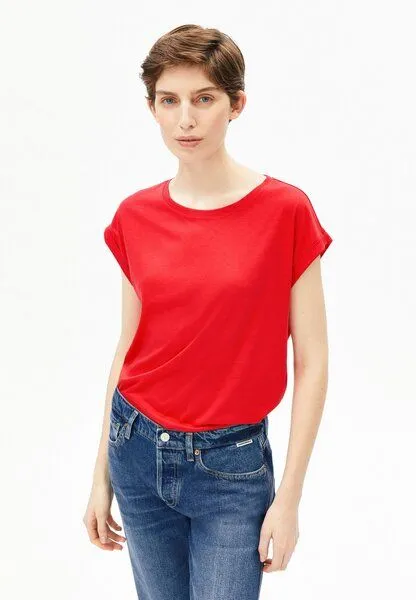 ARMEDANGELS ARMEDANGELS JILAANA Damen T-Shirt aus TENCEL Lyocell Mix, Mars red, – Produktbild 1 von 4