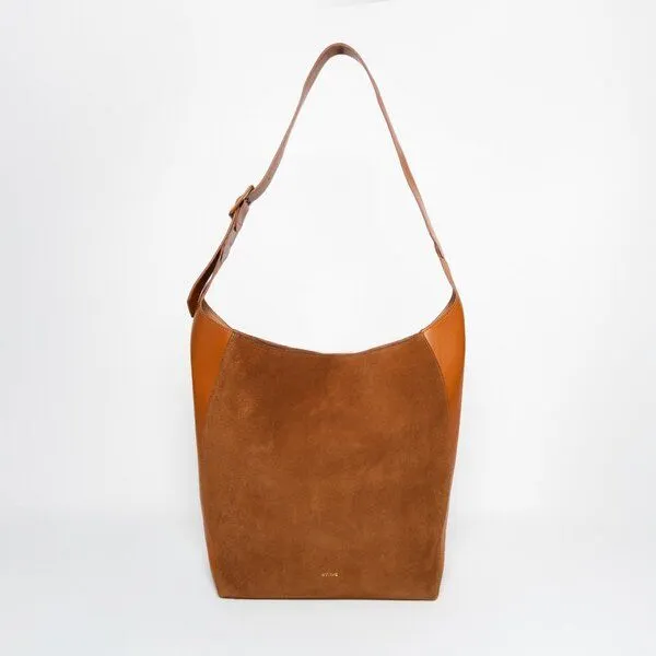 ann kurz ann kurz Vertical Shopper – Shopper aus Leder, Suede mix brown, – Produktbild 1 von 4