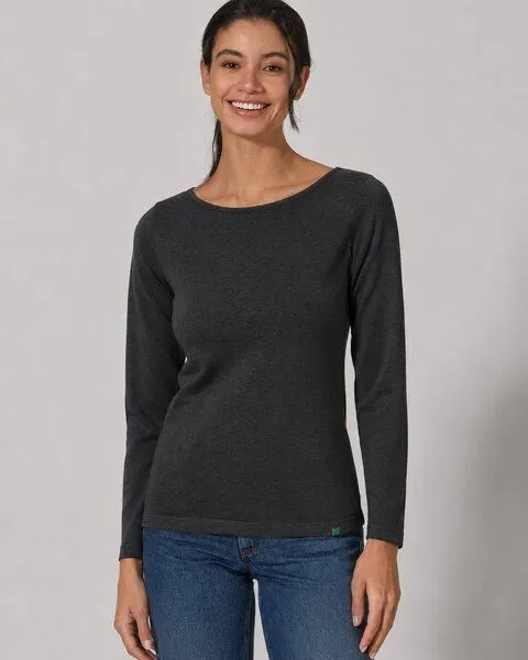 HempAge HempAge Damen Longsleeve Hanf/Biobaumwolle, Black (schwarz), – Produktbild 1 von 4