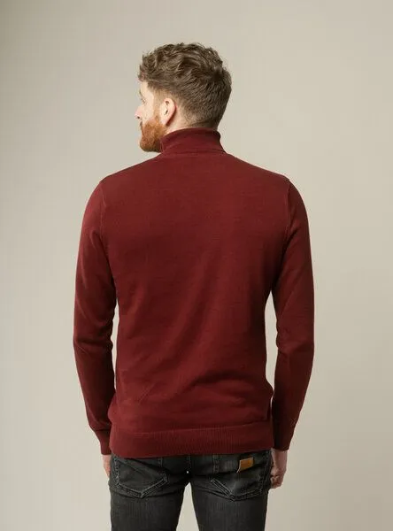 MELA Feinstrick Rollkragenpullover KANJA | von MELA | Fairtrade & GOTS zertifiziert, Burgunderrot, – Produktbild 3 von 4