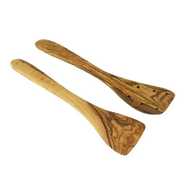 Olivenholz erleben Olivenholz erleben Küchen 2er Set Kochlöffel & Pfannenwender aus Olivenholz – Produktbild 6 von 8