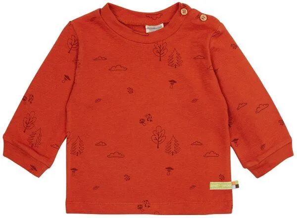 loud + proud loud + proud Baby & Kinder Shirt Strukturstrick, GOTS-zertifiziert, Terracotta(orange), – Produktbild 1 von 2