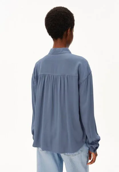 ARMEDANGELS ARMEDANGELS EFINARAA Damen Bluse aus 100% LENZING ECOVERO Viskose, Dusty moon, – Produktbild 2 von 4