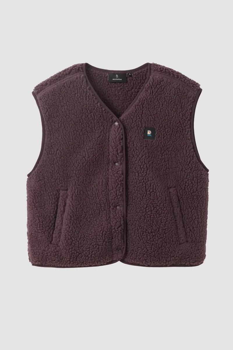 recolution Recolution Damen vegan Weste Fargesia Dark Grape, Violett, – Produktbild 1 von 1