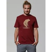 watapparel watapparel T-Shirt Unisex Fahrradbär, Burgundy, – Produktbild 1 von 1