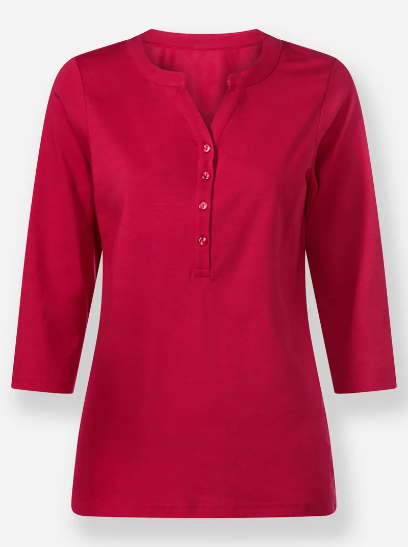 Witt 3/4-Arm-Shirt rot, Rot, – Produktbild 1 von 2