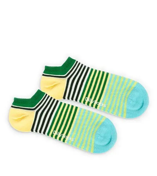 DillySocks DillySocks Kurze Socken Fine Line Green aus Biobaumwoll-Mix, Grün, – Produktbild 1 von 3