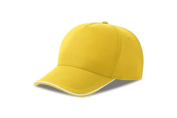 Atlantis Headwear Atlantis Headwear Cap Recy Five Pipe zweifarbig, Gelb/weiss, – Produktbild 2 von 3
