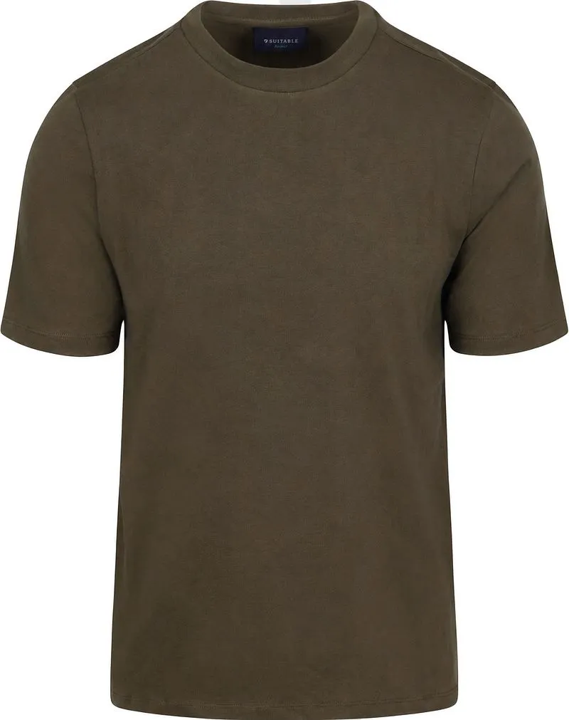 Suitable Suitable Respect T-Shirt Tim Olive - Größe XXL, Dunkelgrün, – Produktbild 2 von 4