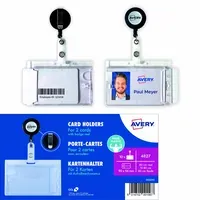Avery Zweckform Avery Zweckform 10 Kartenhalter für 2 Karten mit Aufrollmechanismus, 90 x 54 mm – Produktbild 3 von 3