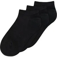 MELA MELA Sneaker Socken 3er-Pack aus Biobaumwoll-Mix, Schwarz, – Produktbild 1 von 1