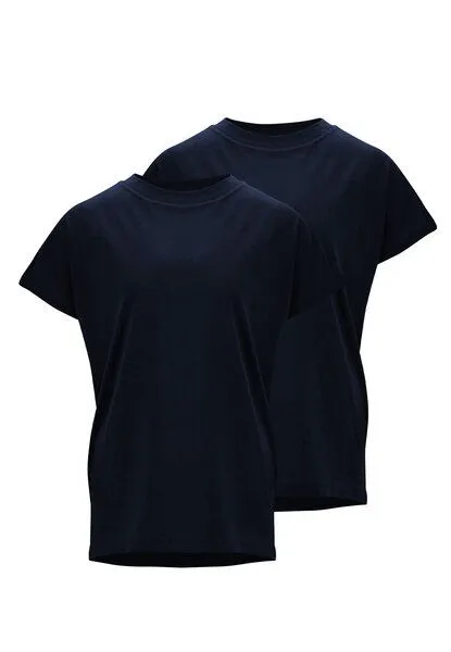 MELA MADHU Damen T-Shirt Bundle | von MELA | Fairtrade & GOTS zertifiziert, Navy / navy, – Produktbild 1 von 4