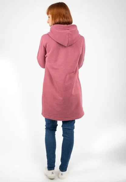 TORLAND TORLAND Damen Hoodie-Dress STREETER, Rosa (hibiscus rose), – Produktbild 3 von 4