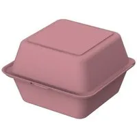 REuse REuse Burgerbox take away Verpackung - Essensbehälter to go, Raffiniertes rot, – Produktbild 1 von 1