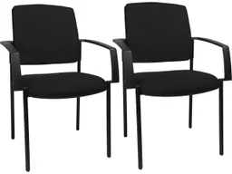 Topstar Topstar Besprechungsstuhl "BtoB 10" mit Armlehnen Rücken gepolstert, 2 Stk. schwarz – Produktbild 1 von 1