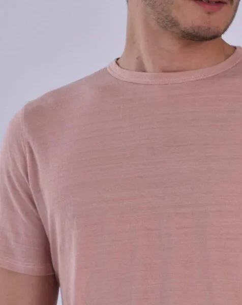 Aatise Aatise Zokka Herren T-Shirt aus 100% Leinen, Rosa, – Produktbild 3 von 4