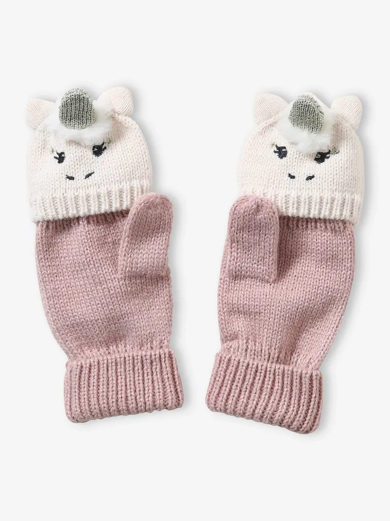 Vertbaudet Mädchen 2-in-1-Handschuhe, Rosa, – Produktbild 1 von 4