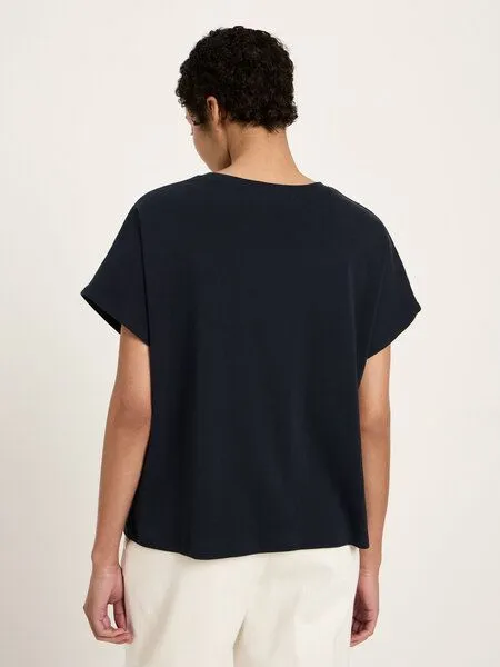 LANIUS LANIUS T-Shirt mit überschnittenen Schultern, Onyx, – Produktbild 3 von 4
