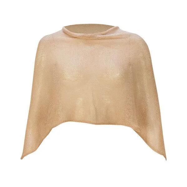 Sundara Sundara Poncho BELLE aus 100% Bio-Baumwolle, Sand, – Produktbild 1 von 3