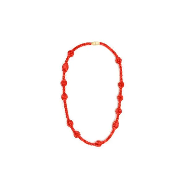 Sakiba Sakiba Kette lang/Dreifacharmband Morse ”Liebe”, Rot, – Produktbild 1 von 4