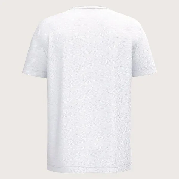 YTWOO YTWOO Herren Slub T-Shirt V-Auschnitt, Weiß, – Produktbild 4 von 4