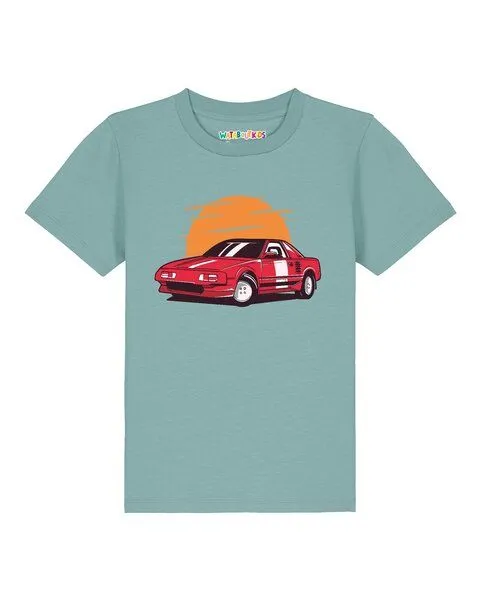 watabout.kids watabout.kids T-Shirt Kinder Sport Car, Teal monstera, – Produktbild 1 von 2