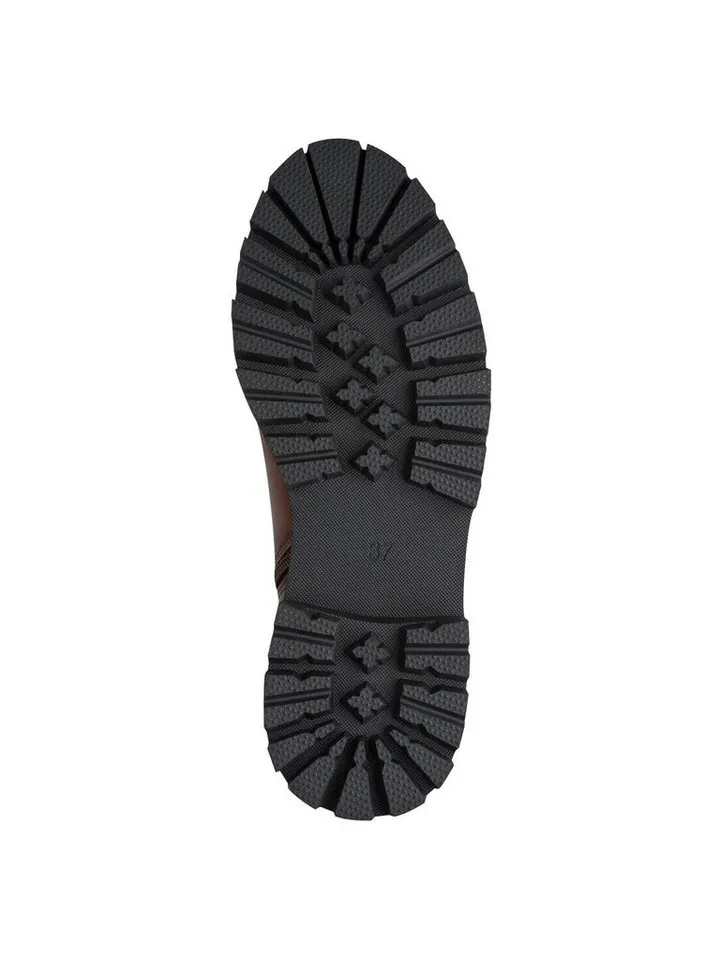 Marco Tozzi Marco Tozzi Vegan, MT FEEL ME, Stretch mit Blockabsatz Stiefel Vegan, Braun|schwarz, – Produktbild 4 von 4