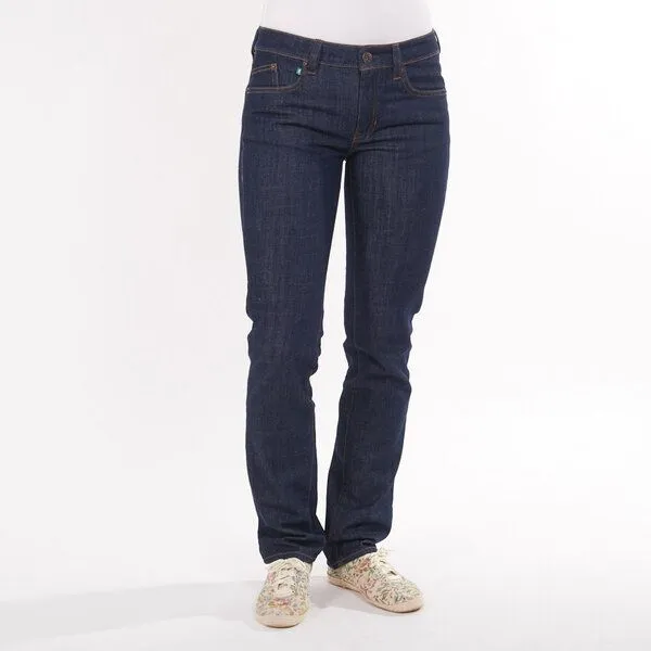 fairjeans fairjeans tiefblaue Jeans STRAIGHT NAVY, gerades Bein, mittelhoher Bund, Biobaumwolle – Produktbild 3 von 4