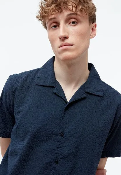 Givn Berlin Givn Berlin Kurzarm-Hemd Modell: Barik GOTS, Midnight blue (blau), – Produktbild 5 von 5