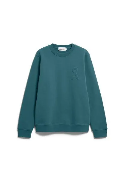 ARMEDANGELS ARMEDANGELS LOGO FLEECE Herren Sweatshirt aus 100% Bio-Baumwolle, Petrol velvet, – Produktbild 1 von 1
