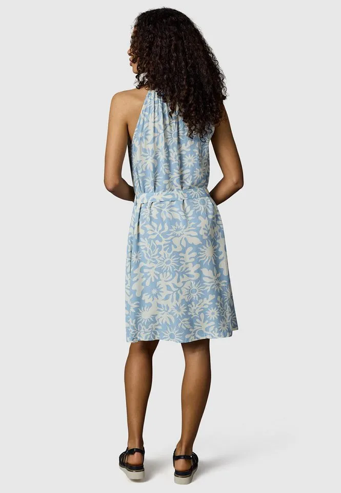 ragwear ragwear A-Linien-Kleid Angylee Print YOUMODO Leichtes Sommerkleid mit Bindegürtel, Blau, – Produktbild 3 von 5