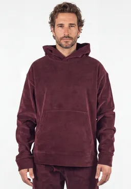 ORGANICATION ORGANICATION Herren vegan Hoodie Aus Cord Von Haroon Burgunderrot – Produktbild 1 von 1