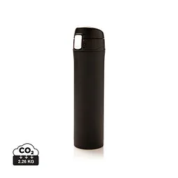 XD Collection XD COLLECTION Easy Lock Vakuum-Flasche aus RCS recyceltem Stahl, schwarz – Produktbild 1 von 1