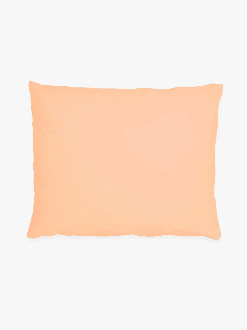 erlich textil erlich textil Fred Kopfkissenbezug aus weicher Bio-Baumwolle, made in Europe, Papaya, – Produktbild 1 von 8