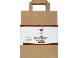 10 Bioabfall-Kompostbeutel aus Recyclingpapier, mit Tragehenkel, 10 l – Produktbild 1 von 1