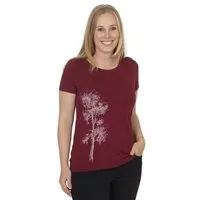 Life Tree Life-Tree Shirt aus Biobaumwolle Fairwear für Damen "Kiefer" in Burgund Rot – Produktbild 1 von 1