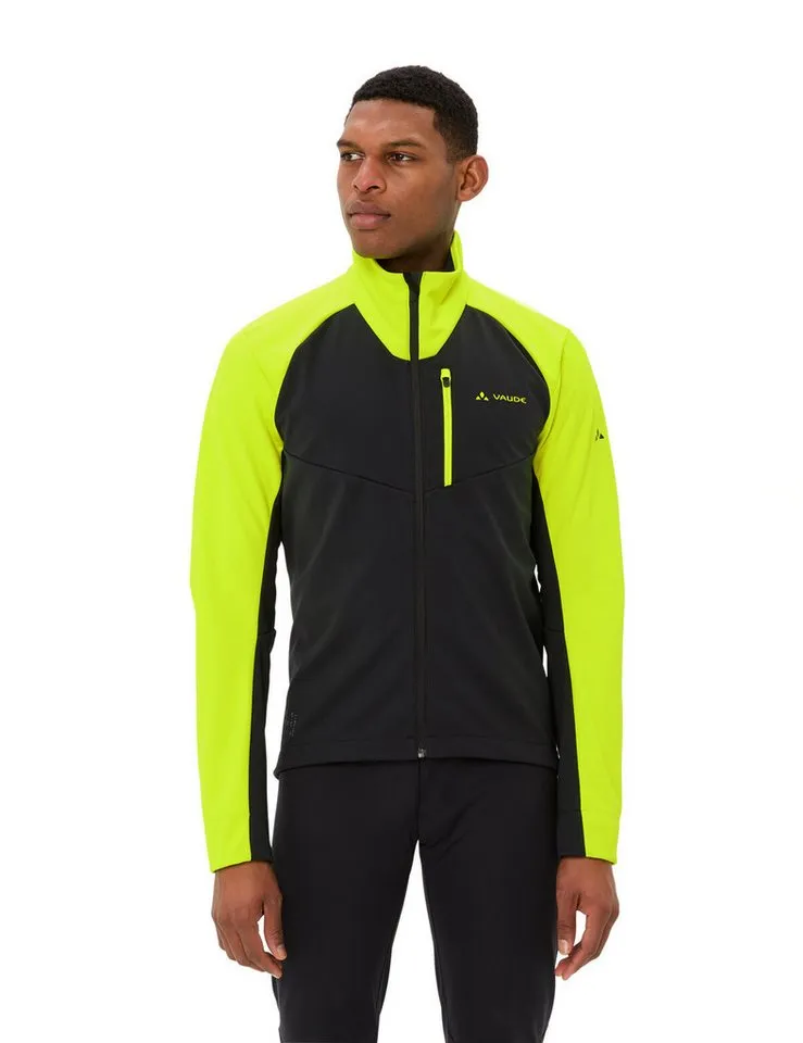 Vaude Vaude Fahrradjacke Men's Posta Softshell Jacket VII (1-St) winddichte, wasserabweisende und atmungsaktiv Fahrradjacke, Gelb, – Produktbild 3 von 4