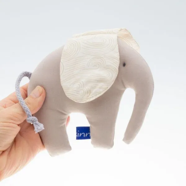 Flosinn Flosinn Knistertier Baby Kleiner Elefant Bio-Greifling, Blau mint, – Produktbild 4 von 4