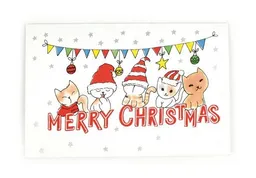 El Puente El Puente Weihnachtskarte "Merry Miau Christmas" | Fair Trade & Handmade aus Indien – Produktbild 1 von 1