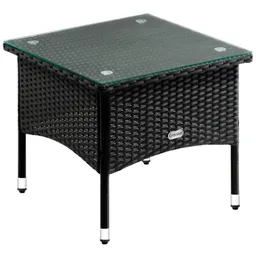Casaria® Polyrattan Beistelltisch Schwarz 50x50x45cm – Produktbild 1 von 1
