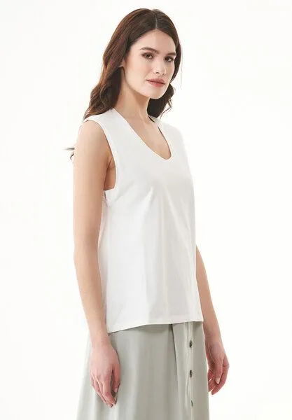 ORGANICATION ORGANICATION Top aus Bio-Baumwolle, Weiß(off white), – Produktbild 3 von 4