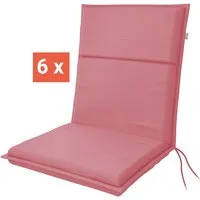 Doppler doppler Auflage "LIFE" für Niederlehner, 6er-Pack, 100x48x4 cm, Polyester, himbeer – Produktbild 1 von 1