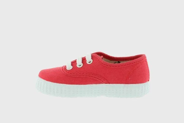 Victoria Victoria vegane Kinder-Sneaker – Inglesa de Lona, Dalia (rot), – Produktbild 2 von 4