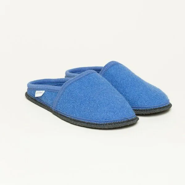 Gottstein Gottstein Filz-Hausschuh Villach - Pantoffel für Damen & Herren aus 100% Schurwolle, Blau, – Produktbild 1 von 3