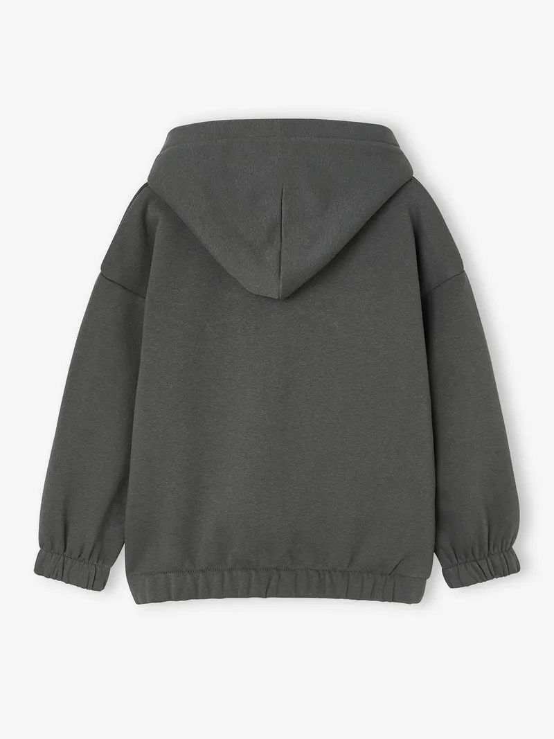 Vertbaudet Kapuzensweatshirt BASKETBALL Jungen, Moosgrün, – Produktbild 2 von 4