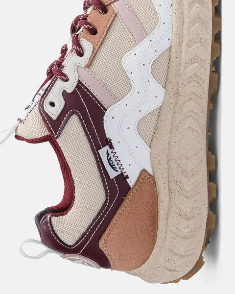 MoEa MoEa Sneakers Dune - Beige & Wine - Grapes, Natural, – Produktbild 2 von 4