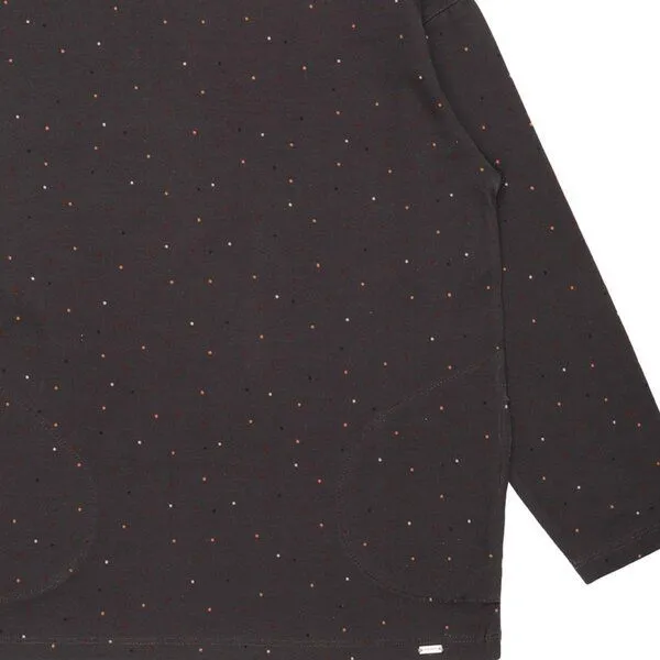 Walkiddy Kinder Langarmshirt GOTS zertifiziert, Bio-Baumwolle, grau, „Colorful Dots“, weich & bequem – Walkiddy, Grau, – Produktbild 3 von 3